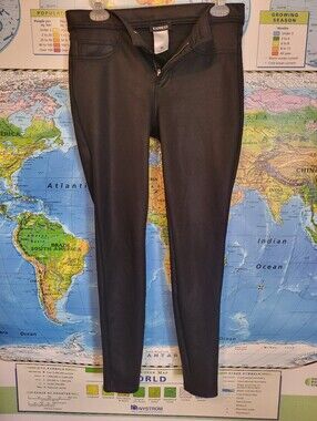 Express Black Faux Leather Skinny Jeans, 4R